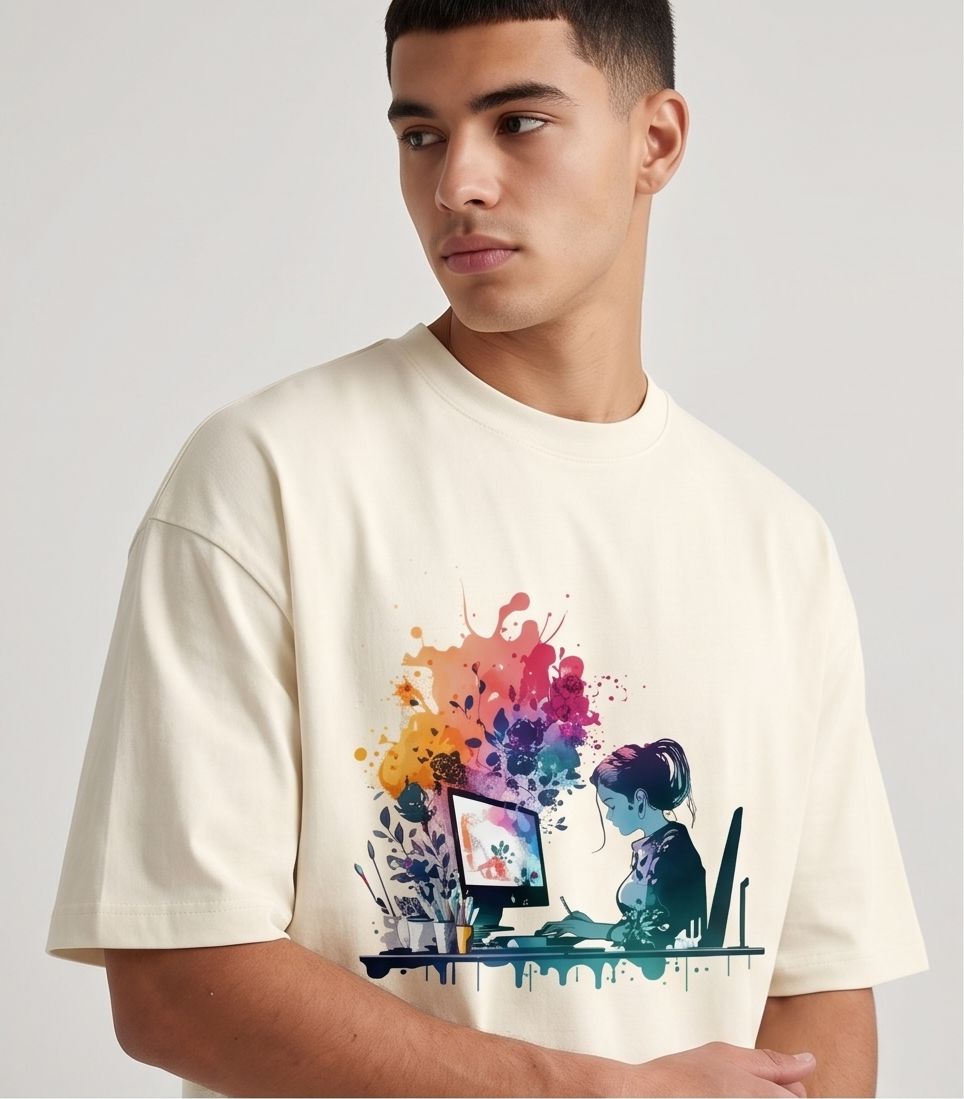 Creative Artist Oversized Graphic T-Shirt | Unisex Premium Tee – hypeculture