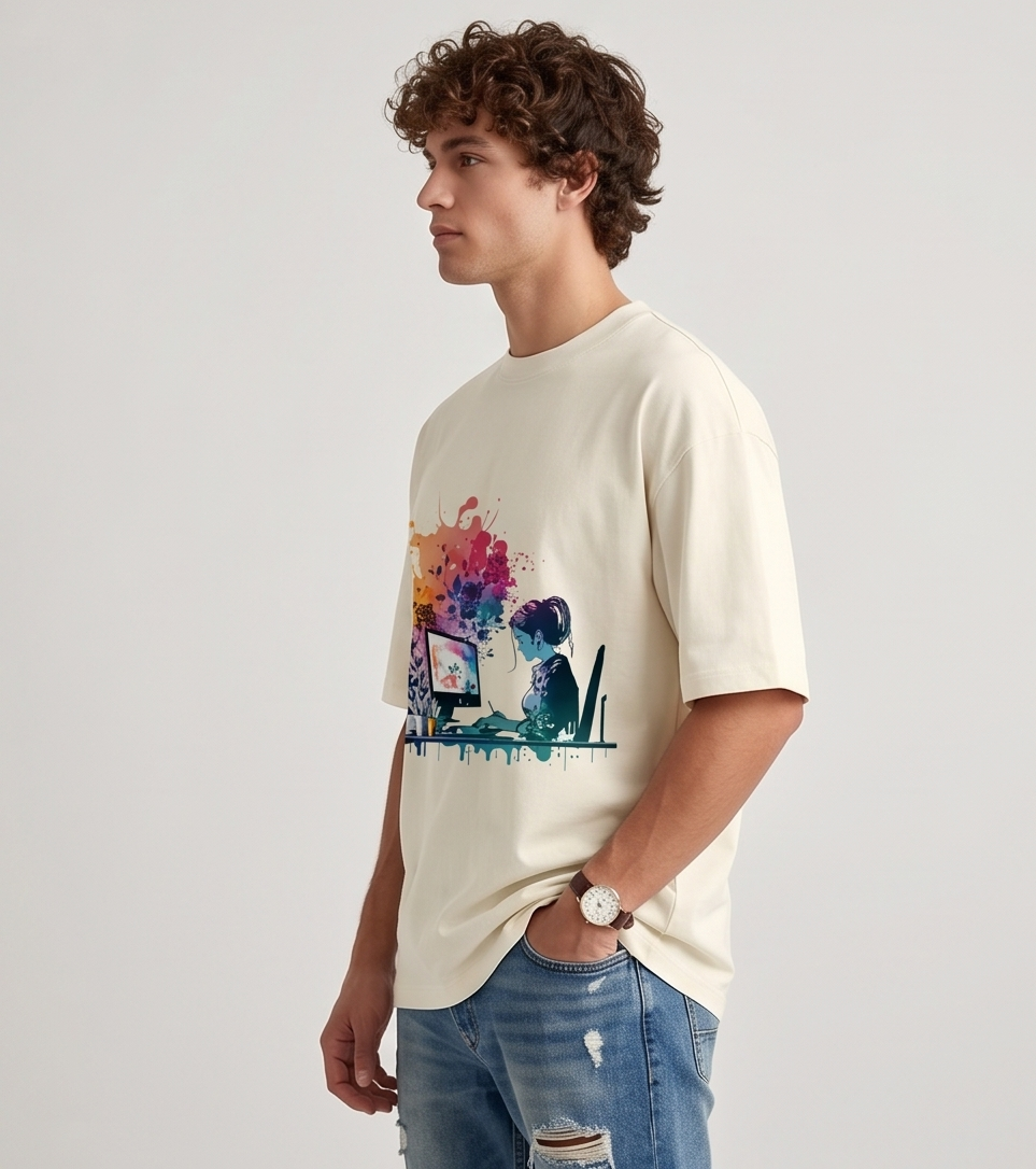 Creative Artist Oversized Graphic T-Shirt | Unisex Premium Tee – hypeculture