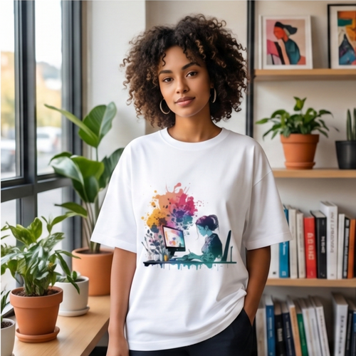 Creative Artist Oversized Graphic T-Shirt | Unisex Premium Tee – hypeculture