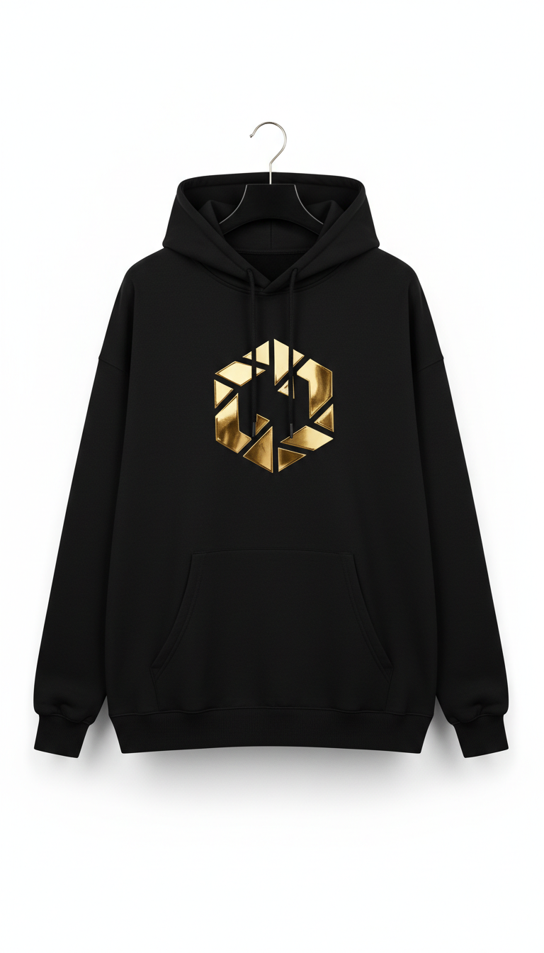 Oversized Cotton Tee with Gold Detail